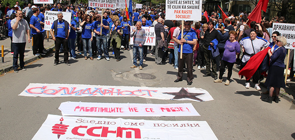 Protesta 1 maj 2015, Shkup